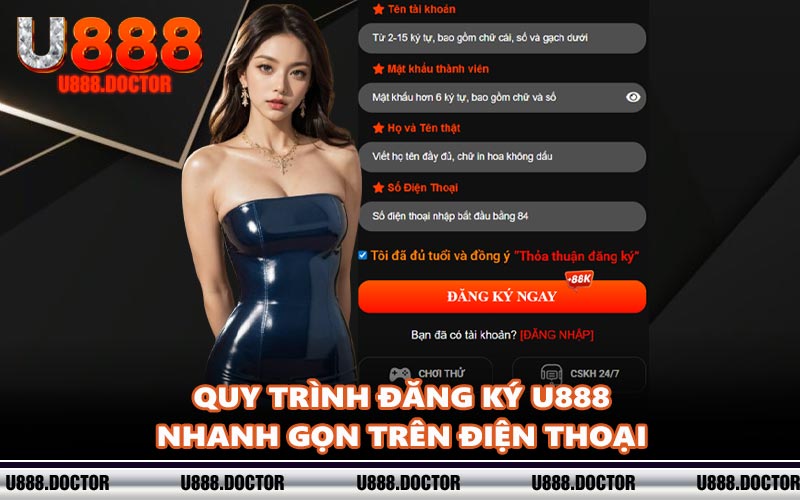 Quy trình đăng ký U888 nhanh gọn trên điện thoại