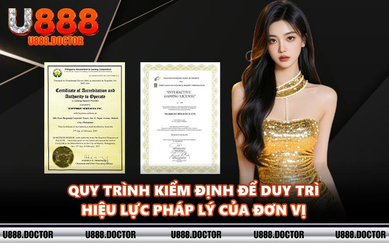 Quy trình kiểm định để duy trì hiệu lực pháp lý của đơn vị
